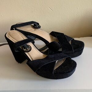 Elegant Black Women's Platform Heels